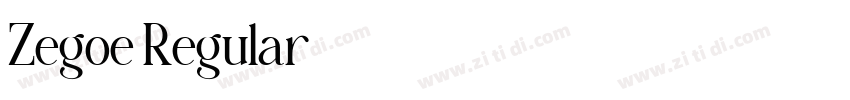 Zegoe Regular字体转换